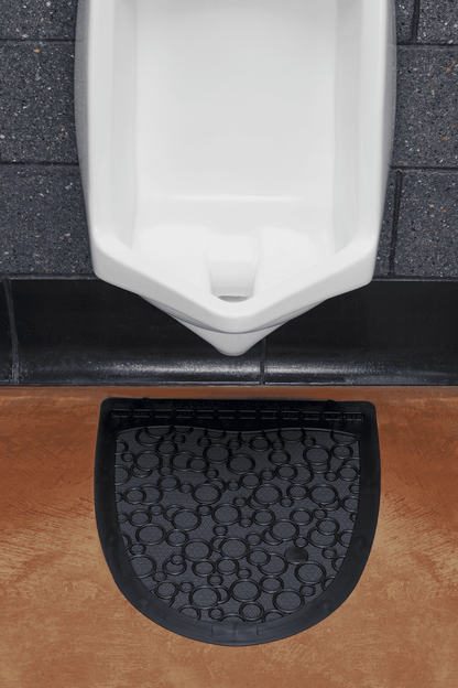 Fresh Products or Genuine Joe P-Shield URINAL FLOOR MAT, Absorbs & Neutralizes Urine, Black - 6/cs