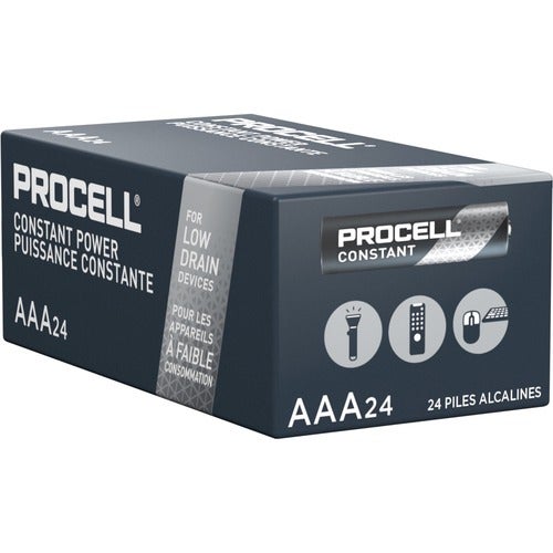 Procell AAA Alkaline Batteries — Sold in Boxes (24 Batteries) or Cases (144 Batteries)