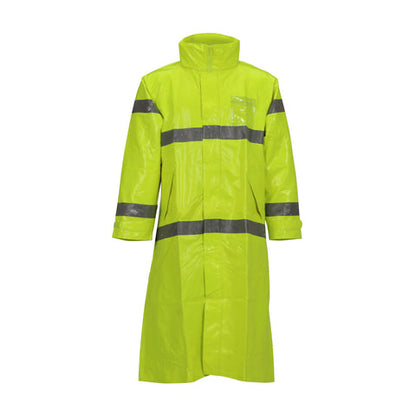 C53122 Tingley Comfort-Brite® FR (47"-52") Long Jacket, Highly Visible, Flame Resistant, Lightweight, Florescent Yellow-Green, Attached Hood (Shipping Included - Continental U.S.)