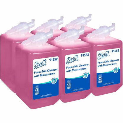 Scott® FOAM Skin Cleanser w/Moisturizers, Cassette Refill for Scott® or Kimberly Clark Manual Skin Care Dispensers - 6/cs
