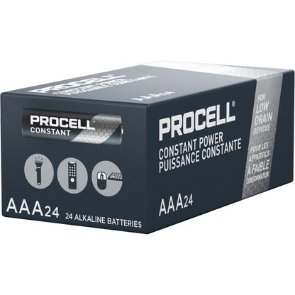 Procell AAA Alkaline Batteries — Sold in Boxes (24 Batteries) or Cases (144 Batteries)