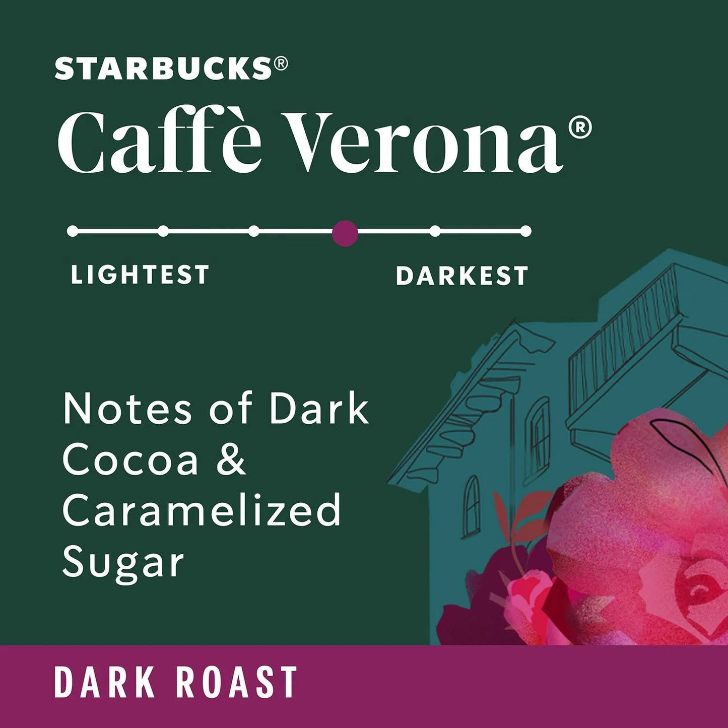 Starbucks® Caffe Verona Ground Coffee, Dark Roast - 40 oz Bag