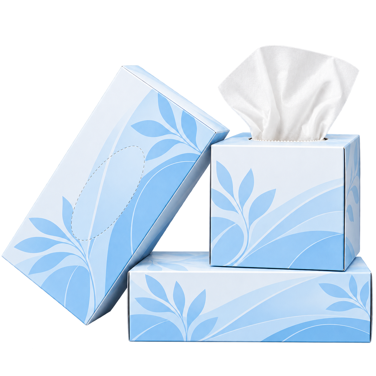 2-ply Facial Tissue, White, Select Flat or Cube Box — CA & NV ONLY — Free Shipping