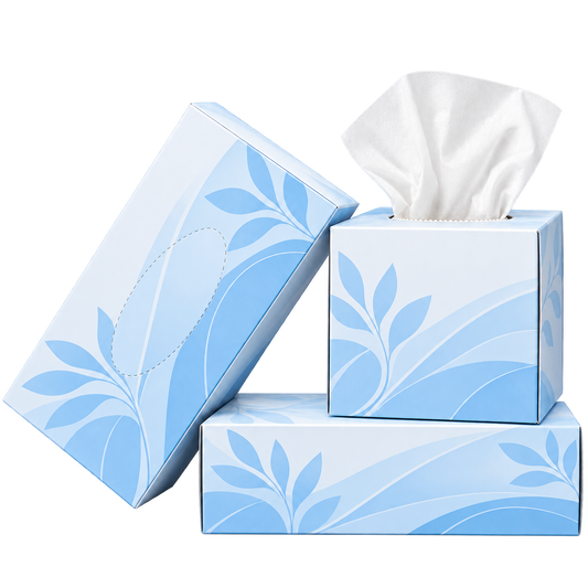 2-ply Facial Tissue, White, Select Flat or Cube Box — CA & NV ONLY — Free Shipping