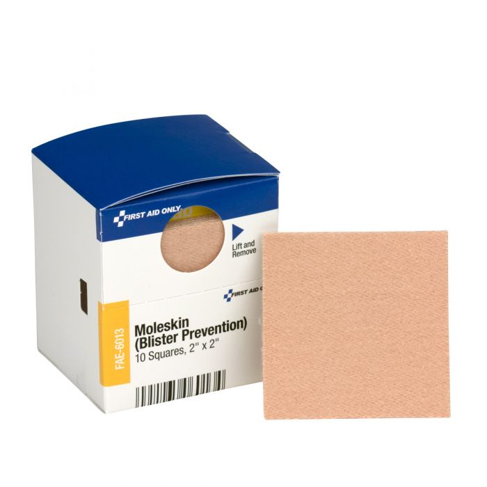 FAE-6013 SmartCompliance First Aid Kit Refill, Moleskin/Blister Protection, 2" Squares - 10/bx