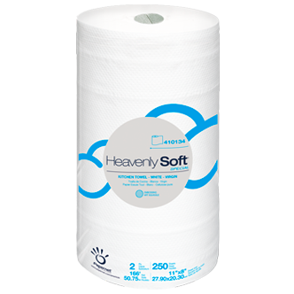 Heavenly Soft Special Kitchen Paper Towel, 2ply, Virgin, 7.99" x 10.98" Sheet, 250 Sheets/Roll - 12 rl/cs