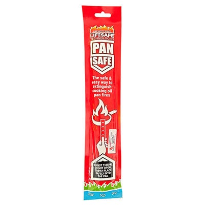 PanSafe Fire Safety Device, The Safe & Easy Way to Extinguish Cooking Oil Pan Fires