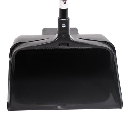 Performance Plus™ Lobby Dust Pan w/ 36" Metal Handle, Black - 1/ea