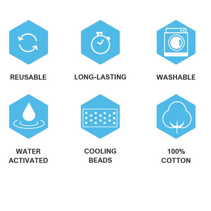 Cordova COLDSNAP® Cooling Bandana/Neck Tie, Blue