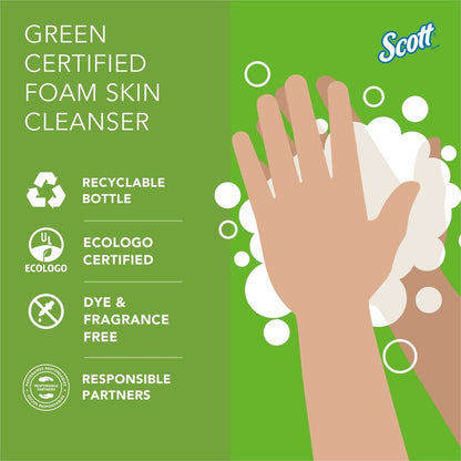 Scott® Green Certified E-1 FOAM Skin Cleanser, Cassette Refill for Scott® or Kimberly Clark Manual Skin Care Dispensers - 6/cs