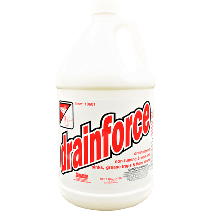 Chemcor Drainforce Alkaline Drain Opener, Gallon - 4/cs
