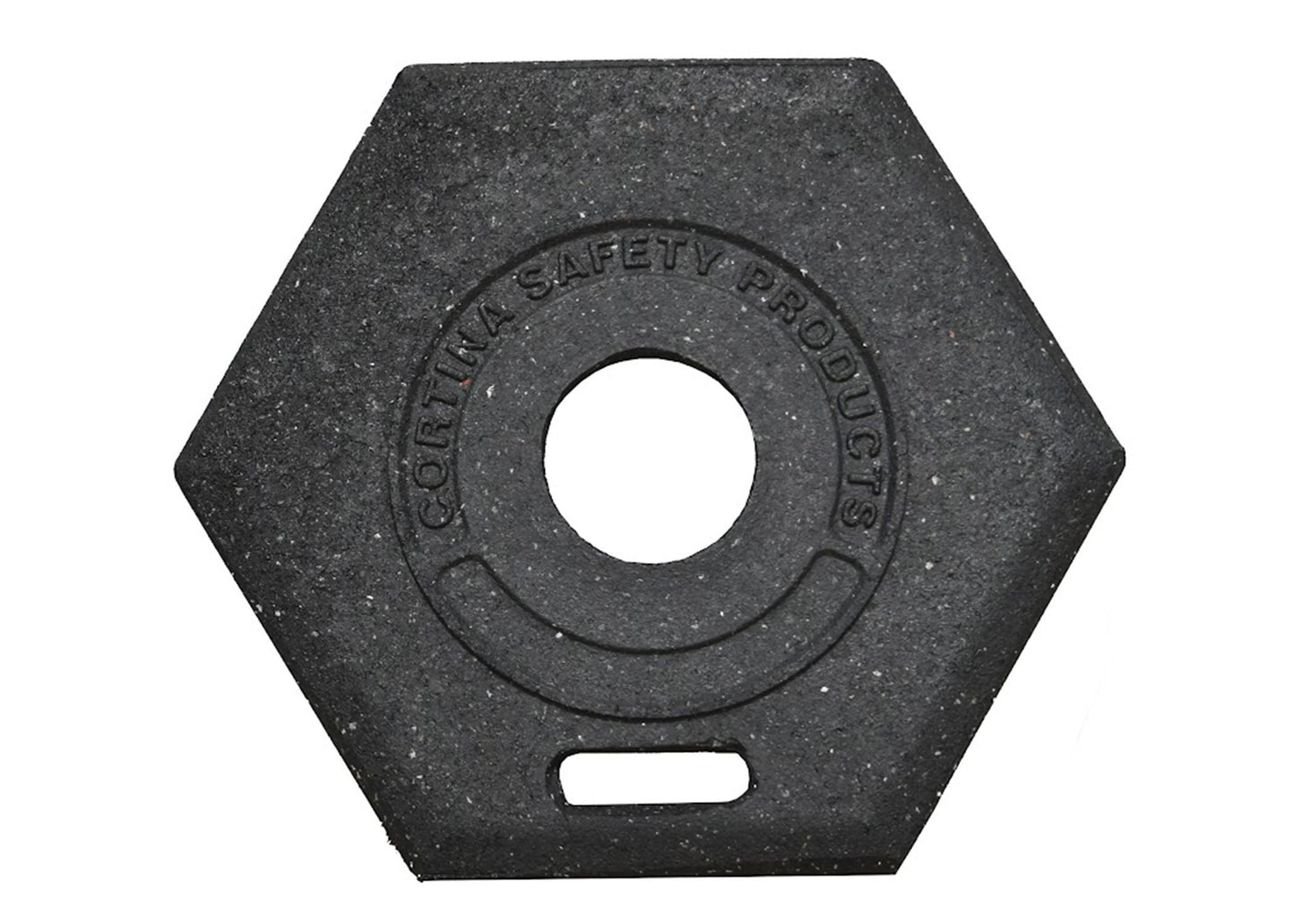 CORTINA Recycled Rubber CHANNELIZER Base, 16 lbs, Hexagon
