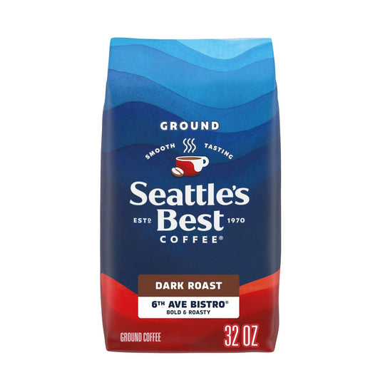 Seattle's Best Coffee, 6th Avenue Bistro Ground Coffee, Dark Roast - 32 oz Bag
