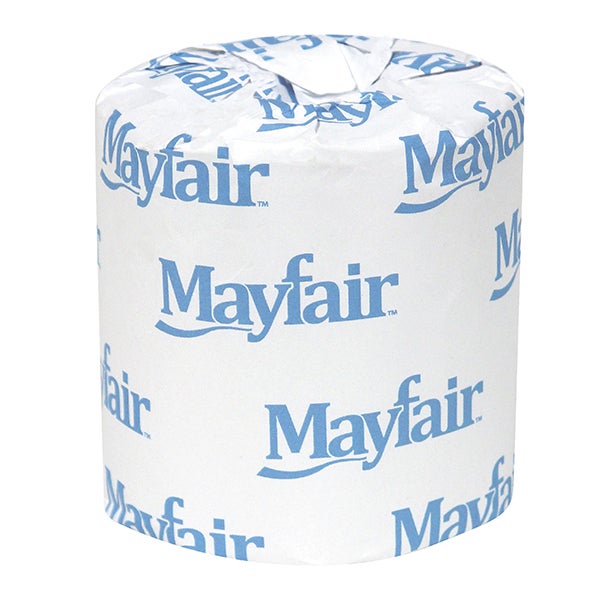MAYFAIR® 2-PLY Universal Bath Tissue, Sheet Size: 4.5" W x 3.75"L, Embossed, Septic Safe, 500 sht/rl - 96/cs