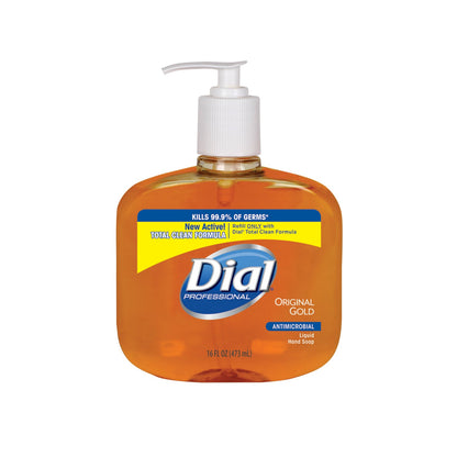 Dial® Professional Gold Antibacterial LIQUID Hand Soap, E2, 7.5 oz OR 16 oz Pump Bottle - 12/cs