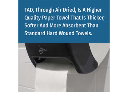 MAYFAIR® PREMIUM QUALITY TAD Universal Hard Wound Roll Towel, White, 600'/rl - 6/cs