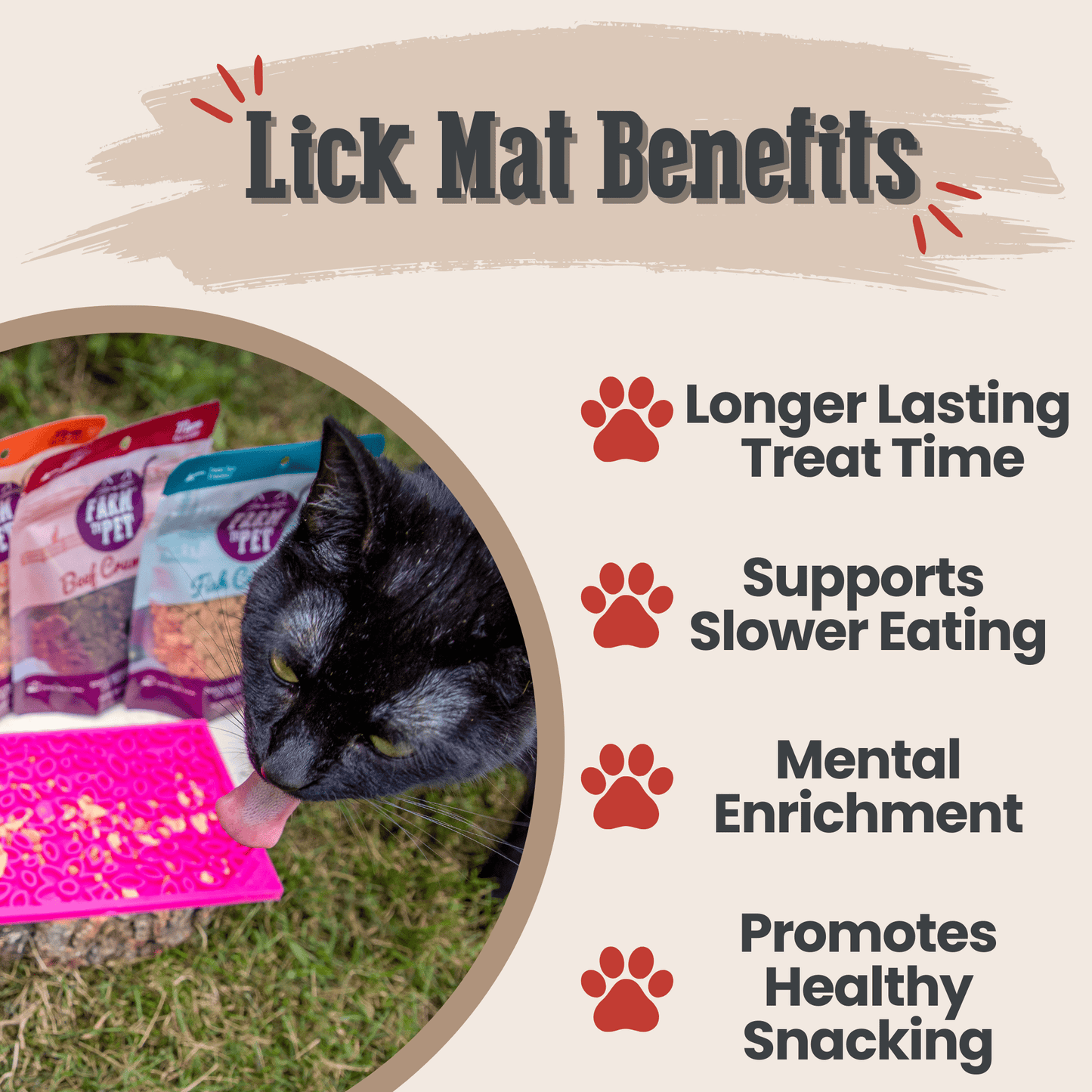 Lick Mats for Cats and Small Dogs