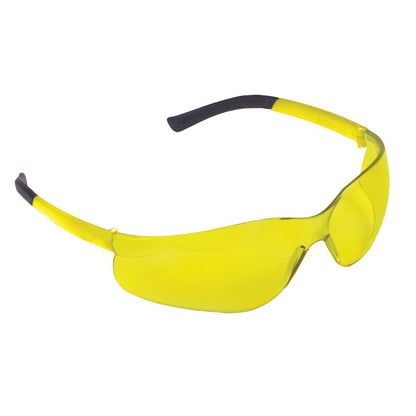 Cordova DANE™ Safety Glasses, Single Wrap-Around Scratch-Resistant Lens, Flexible Rubber Temples, Choose Light Blue or Amber or Brown Lens