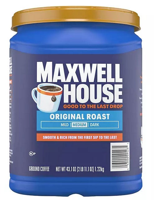 Maxwell House Original Roast Ground Coffee, Medium Roast - 43.1 oz Canister