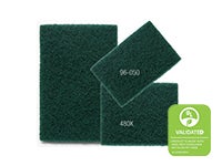 ACS General Purpose Medium Duty Scouring Pad, 6" X 9", Green, 10/pk - 6 pk/cs