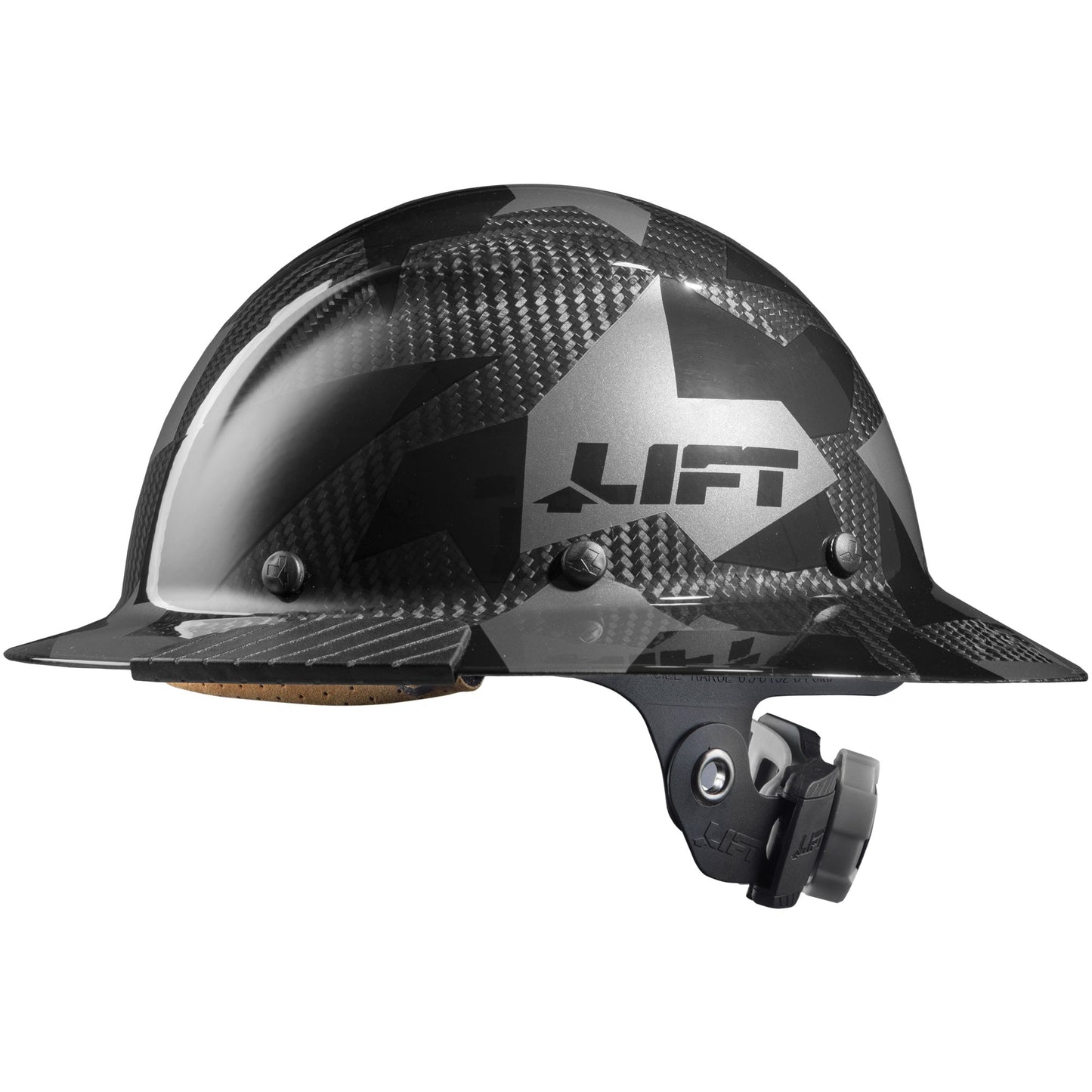 LIFT Safety DAX Carbon Fiber Camo Full Brim Hardhat