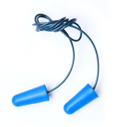 Cordova Encore™ Blue Metal-Detectable Foam Ear Plugs w/Blue PVC Cord, NRR 33 dB - 100 pr/bx