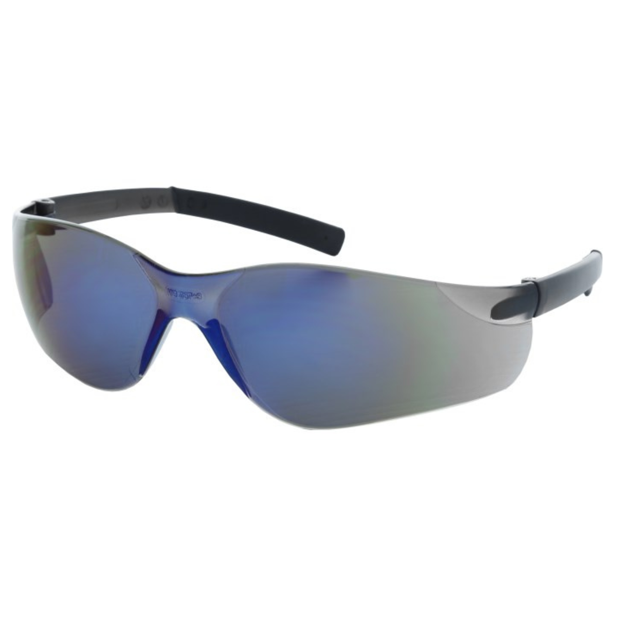 Safety Glasses, Single Wrap-Around Scratch-Resistant Lens, Flexible Rubber Temples — CHOOSE Clear, Smoke, Indoor/Outdoor, or Blue Mirror Lens  — FREE SHIPPING*
