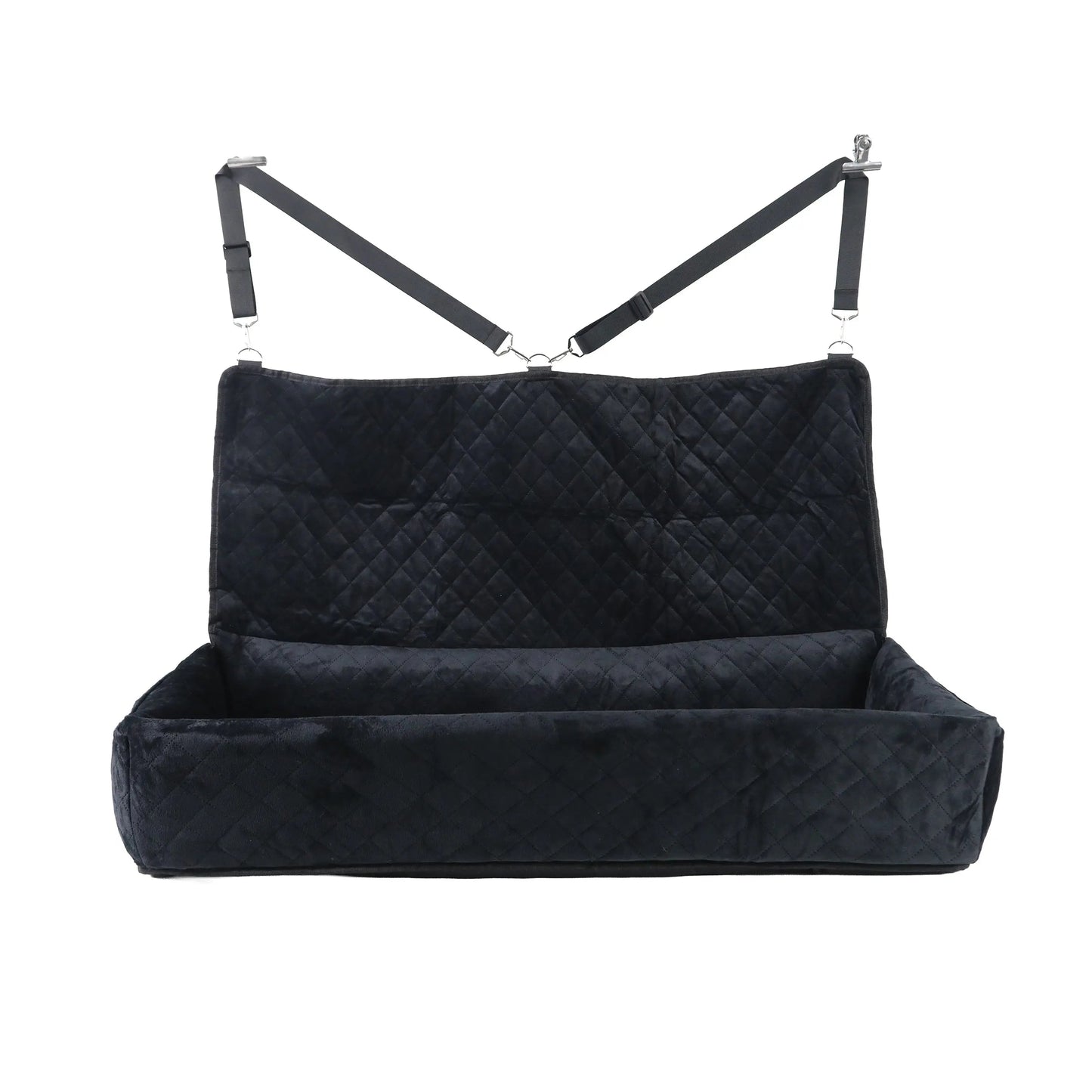 Huntley Pet Dog Car Seat for Large Dogs, Pet Booster Back Seat Bed, Black