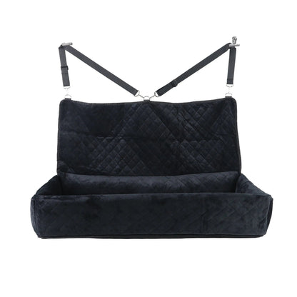 Huntley Pet Dog Car Seat for Large Dogs, Pet Booster Back Seat Bed, Black