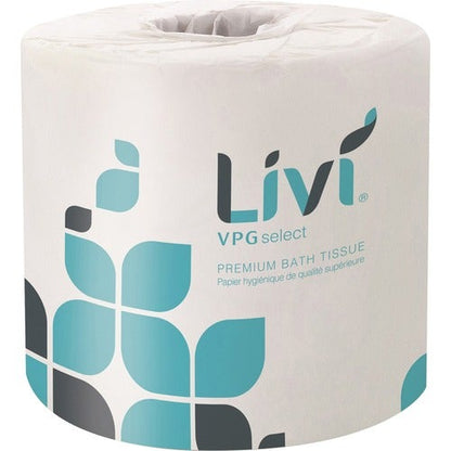 Livi VPG Premium Bath Tissue, 2 ply, Sheet Size: 4.50" x 4.00", 500 sht/rl - 80 rl/cs