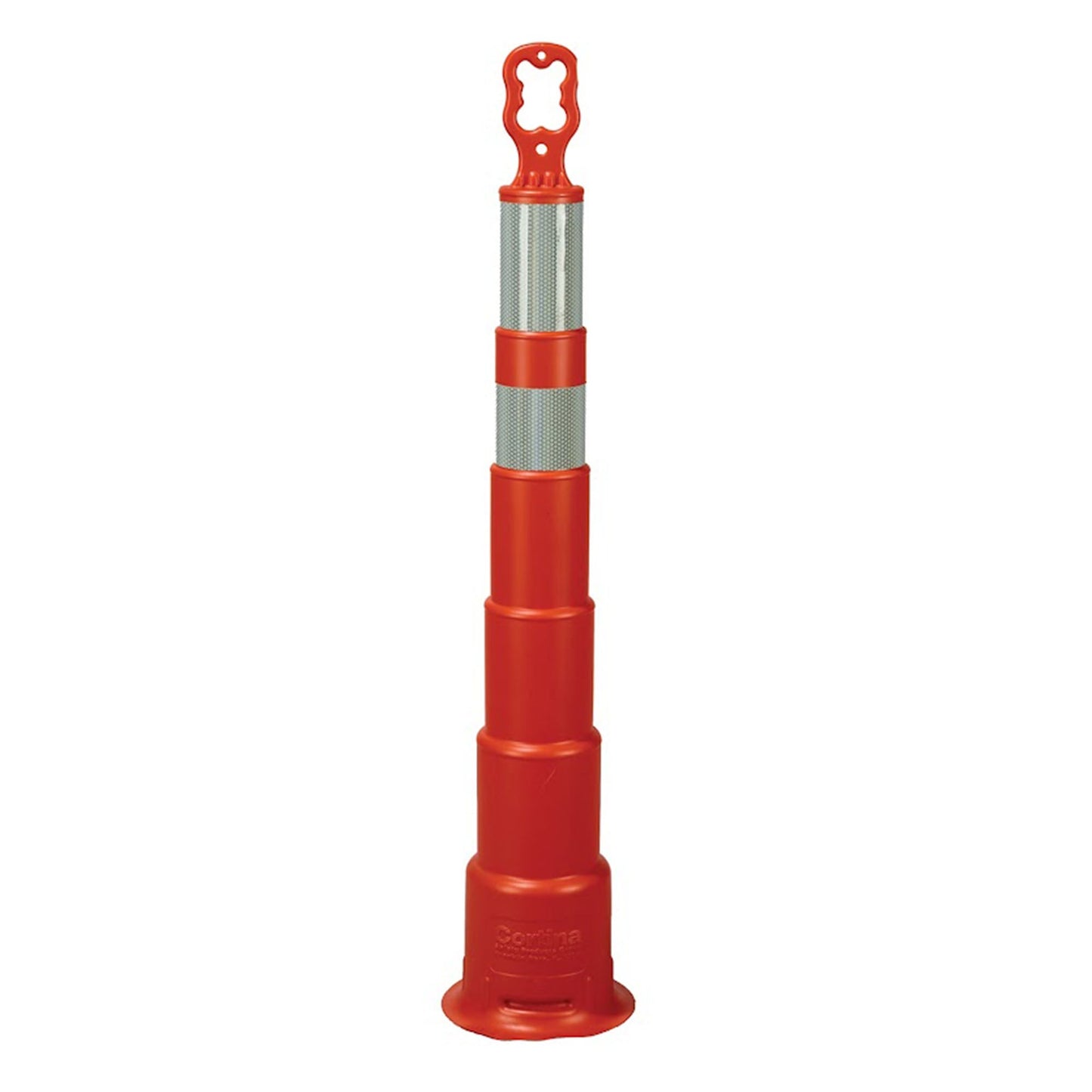 CORTINA 42" Grip-N-Go CHANNELIZER Cone with 6" and 4" HIP Sheeting, Orange