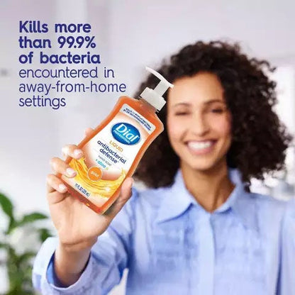 35470 Dial® Professional Antibacterial Defense™ Gold LIQUID Hand Soap + Aloe, 11oz Pump Bottle - 12/cs