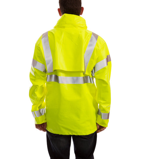 J44122 Tingley Eclipse® FR (Arc Flash And Flash Fire Protection) Rain Jacket, Lime (Shipping Included - Continental U.S.)