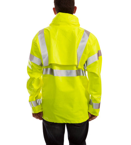 J44122 Tingley Eclipse® FR (Arc Flash And Flash Fire Protection) Rain Jacket, Lime (Shipping Included - Continental U.S.)