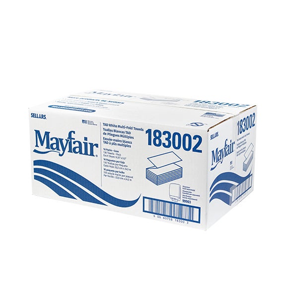 MAYFAIR® PREMIUM Quality TAD White Multi-fold Towels - 2400/cs
