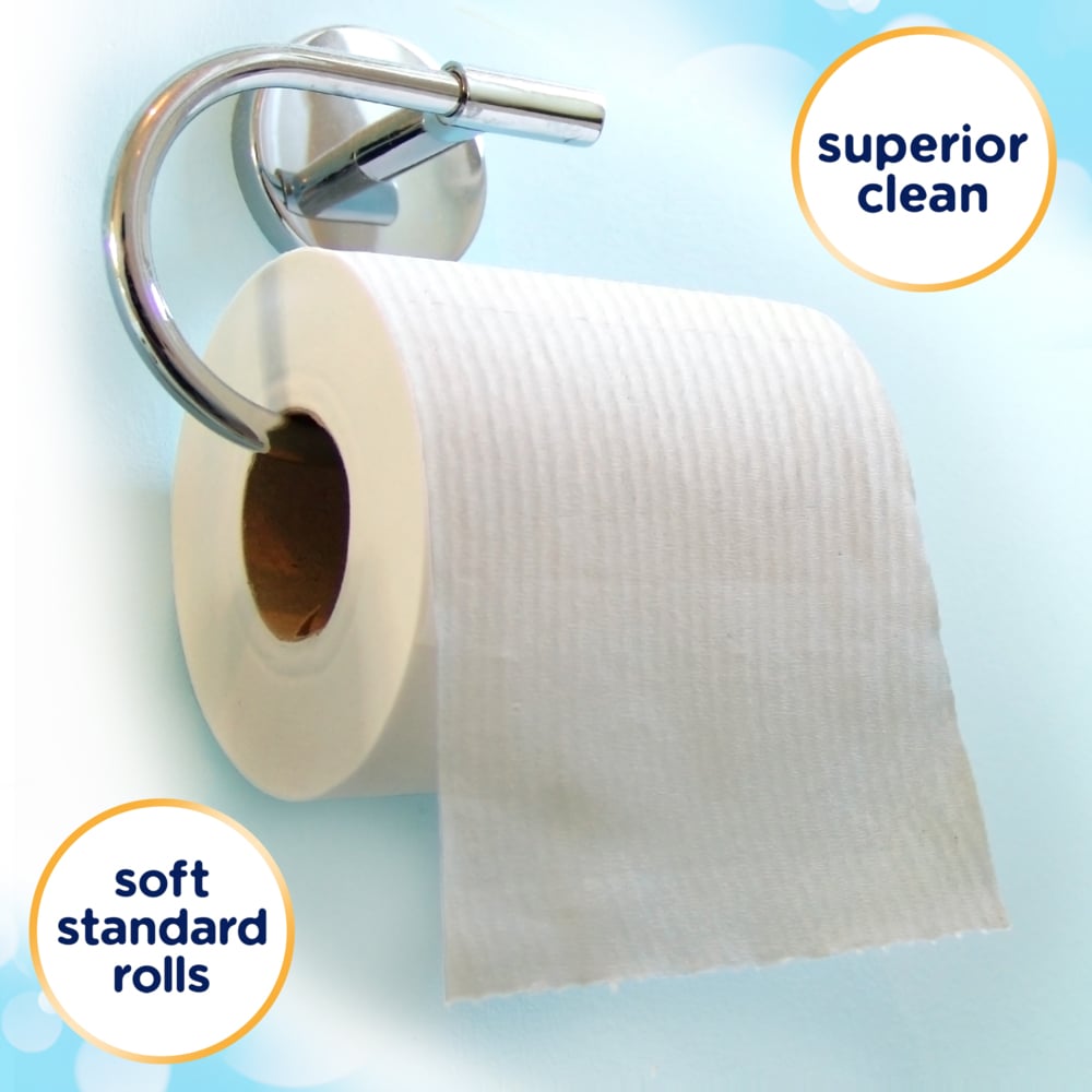 Cottonelle® Ultra CleanCare® Wavy Ripple Texture Bathroom Tissue, Septic Safe - 48 double rolls/cs