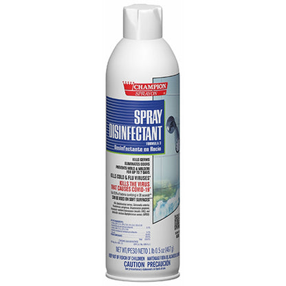 Champion Sprayon® Quaternary Disinfectant Spray, 16.5 oz Aerosol - 12/cs