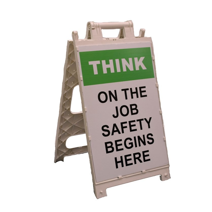 CORTINA 24 x 36 Fold Flat Plastx FF HD Barricade with Sign, Choose Your Sign