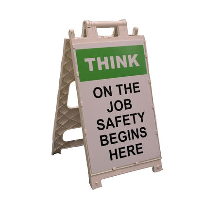 CORTINA 24 x 36 Fold Flat Plastx FF HD Barricade with Sign, Choose Your Sign