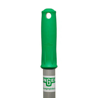 Unger Enterprises Pro Aluminum Handle, 56", 1.5º Tapered Socket, Silver/Green - 1/ea