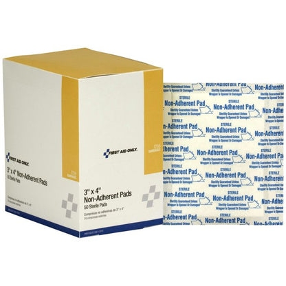 I256 SmartCompliance First Aid Kit Refill, Non Stick Pads, 3" x 4" - 50/ct