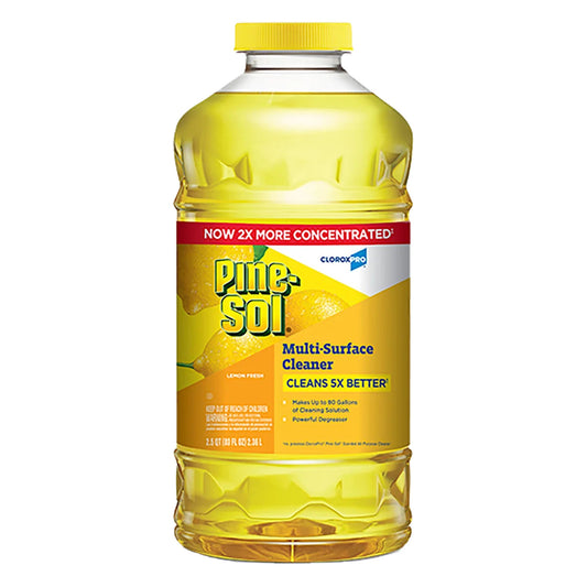 Pine-Sol® Multi-Surface Cleaner, Yellow, Lemon Fresh Scent, 80 fl oz. Bottle - 3/cs