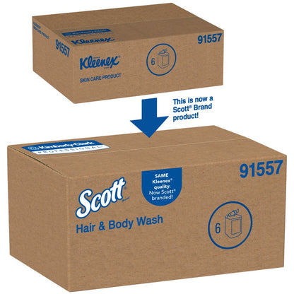 Scott® FOAM Body & Hair Wash, Cassette Refill for Scott® or Kimberly Clark Manual Skin Care Dispensers, Yellow, Citrus Scent - 6/cs