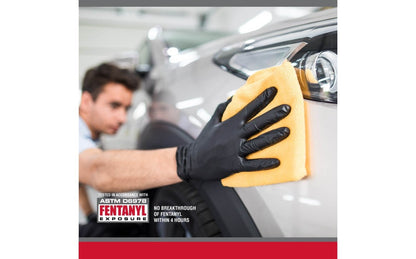 SAS Derma-Pro® Powder-Free 4.5 mil Nitrile Exam Grade, ASTM D6978 Fentanyl, FDA,  Disposable Gloves, Black, 100/bx - 10 bx/cs