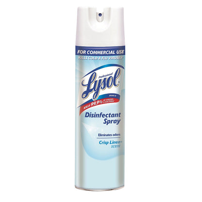 Reckitt Benckiser Lysol® Pro Commercial Use Disinfectant Spray, Crisp Linen, 19 oz. Aerosol - 12/cs