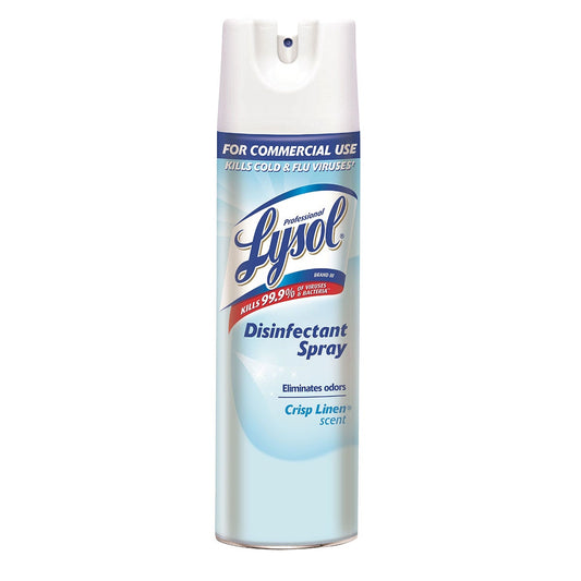 Reckitt Benckiser Lysol® Pro Commercial Use Disinfectant Spray, Crisp Linen, 19 oz. Aerosol - 12/cs