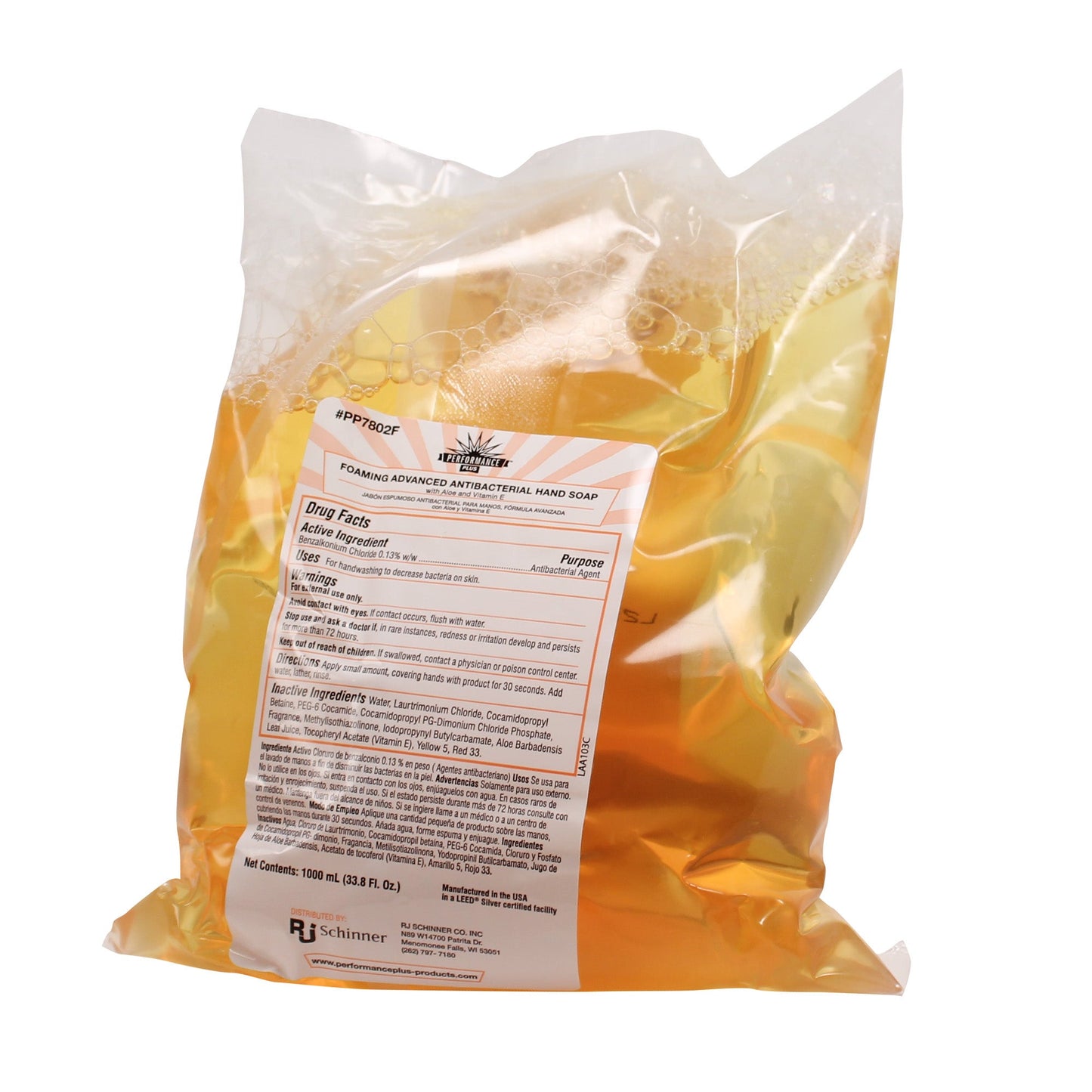 Performance Plus™ FOAMING Advanced Antibacterial Hand Soap, Citrus Spice Fragrance, 1000ml Refill - 6/cs