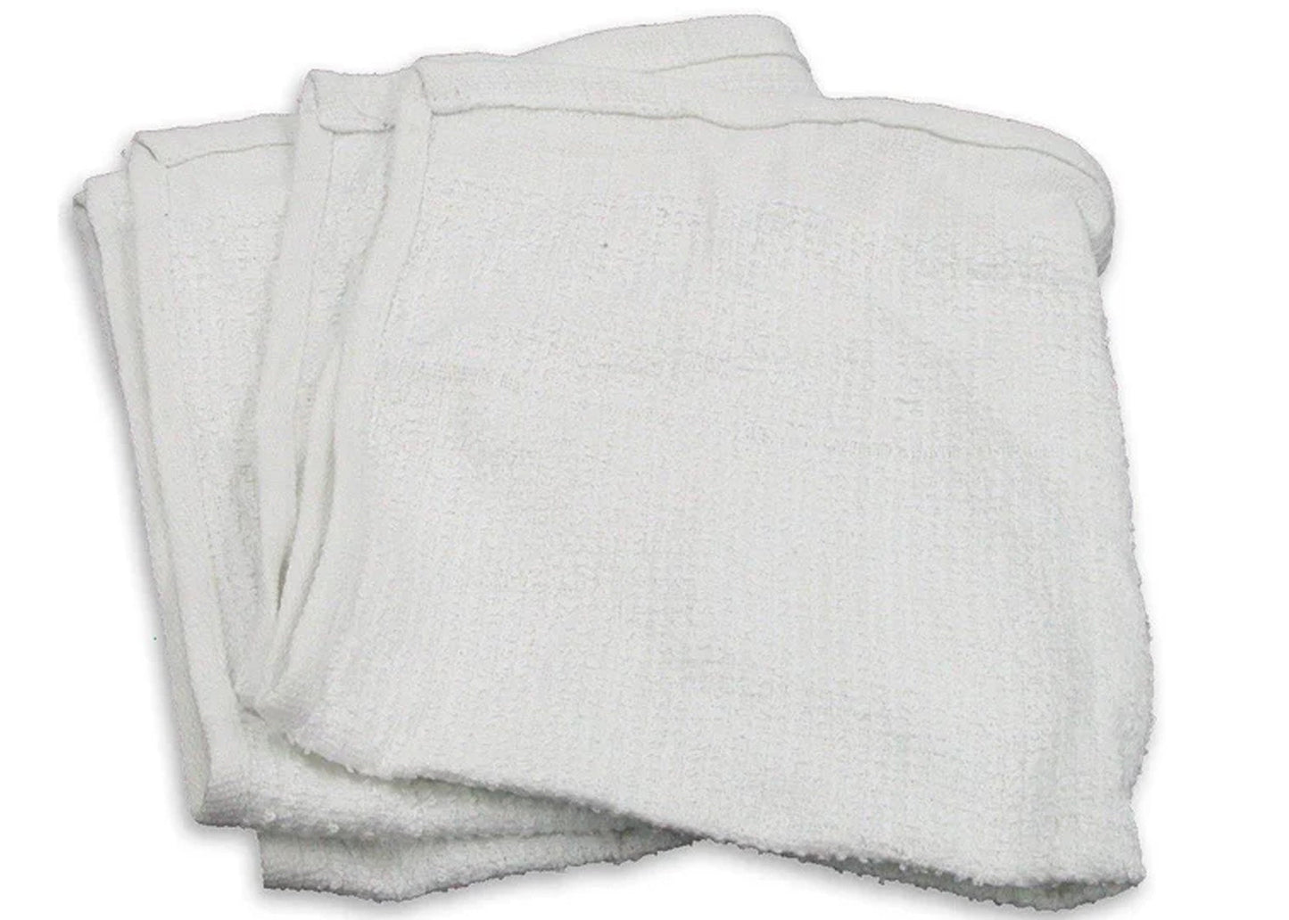 NEW Turkish Bar Mops, Terry Bar Towels, White