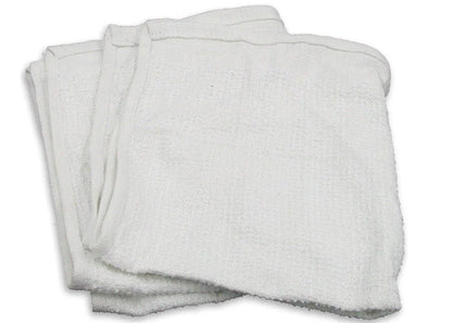 NEW Turkish Bar Mops, Terry Bar Towels, White