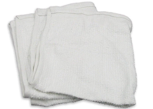 NEW Turkish Bar Mops, Terry Bar Towels, White
